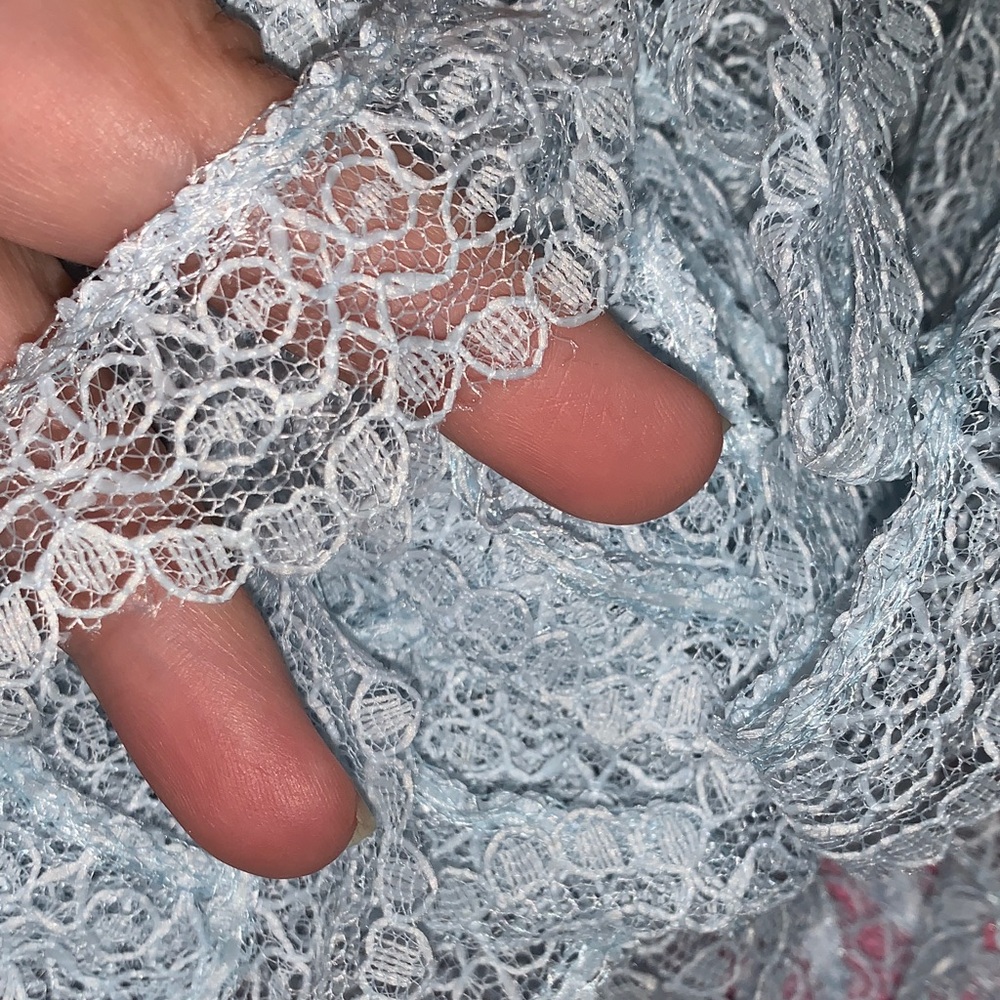 22 Yds. Lite Blue Lace Trim 1 inch